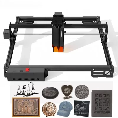 Cortador a laser a20 pro v2 20w, máquina de gravação de alta precisão para presentes personalizados, cartões de visita, gravador a laser de madeira