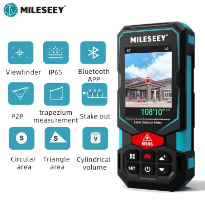 Mileseey s2 bluetooth laser rangefinder 60/80/100m laser fita rechargerable handheld laser distância medida
