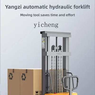 Cric de paletes elétrico ZZ, caminhão de paletes de elevação hidráulica semiautomática de 2 toneladas, cric de paletes pequeno semielétrico completo de 1 tonelada