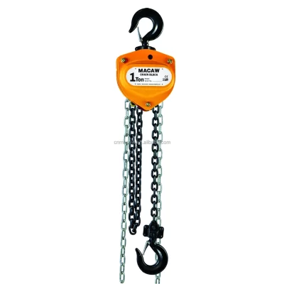 Equipamento de elevação manual do material do bloco da polia da corrente da grua 500kg 0,5t operada manualmente