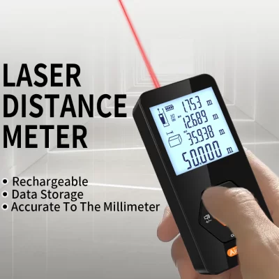 Aicevoos recarregável digital laser rangefinder 50m 70m 100m 120m medidor de distância a laser trena fita laser medida range finder