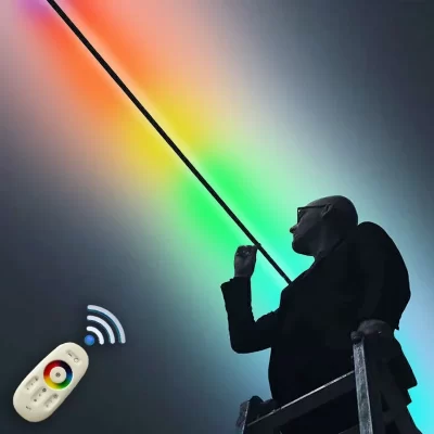 2025 nova moderna skyline lâmpada de parede led tira luz da noite lustre aço linear biblioteca corredor decoração iluminação fábrica ou