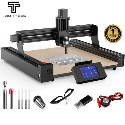 Twotrees ttc450 rotativo 4th eixo cnc máquina de gravura em madeira gravador a laser roteador cnc para mdf pvc epóxi corte de escultura em metal