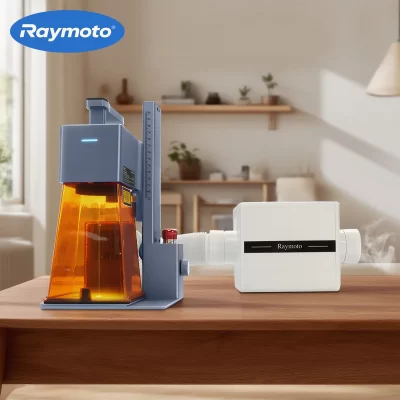 Raymoto 10w/20w gravador a laser portátil com purificador de ar para madeira metal, máquina de gravura portátil ferramenta diy