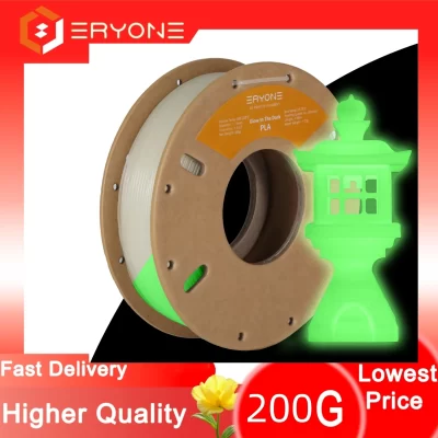 Eryone 200G Filamento PLA que brilha no escuro Impressão 3D premium (absorve a luz solar ou a luz do dia), 200g de filamento pla que brilha no escuro