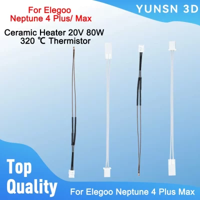 Termistor aquecedor cerâmico 20v 80w para elegoo netuno 4 plus/max hotend kit de atualização termistor de aquecimento 320 ℃ Peça da impressora 3D
