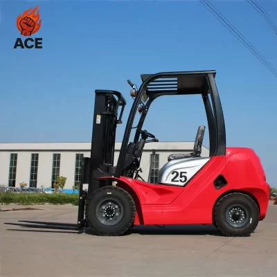 Em estoque Empilhadeira 3 toneladas motor diesel EPA cor personalizada empilhadeira de 3,5 toneladas armazém empilhadeiras baratas com acessórios