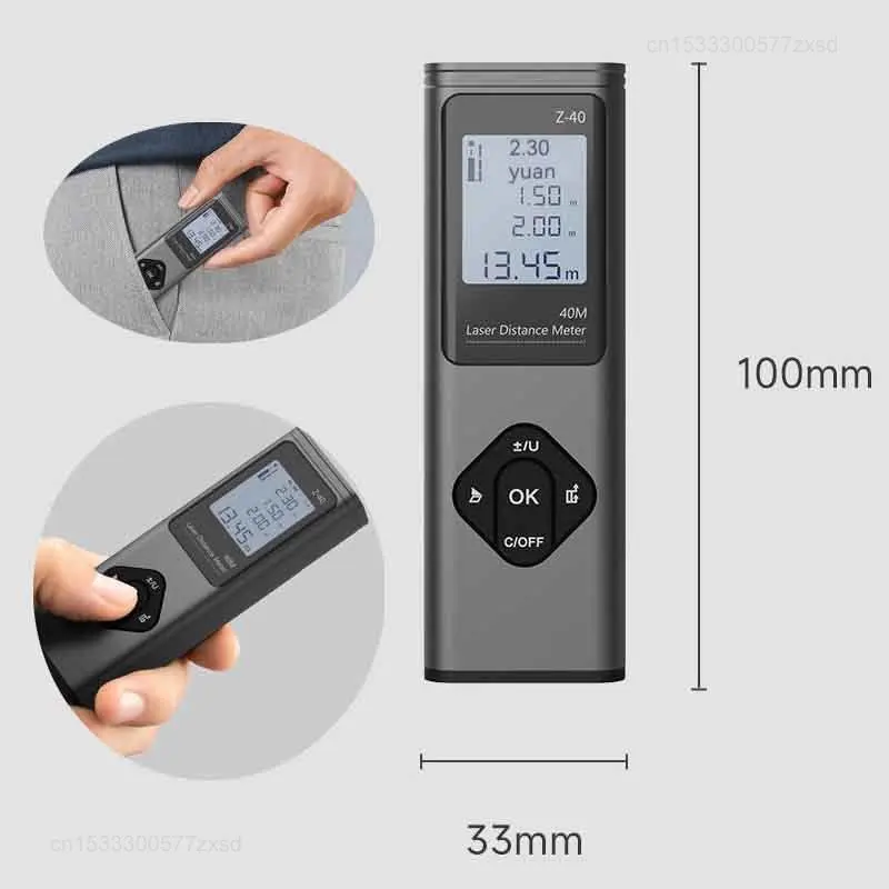 Xiaomi-Telêmetro a Laser RONGUAN, 2 em 1, Fundição Cruzada, Inclinômetro Digital, Ângulo Medido, Régua de Nível, 40m Medida, LR1 - Image 6