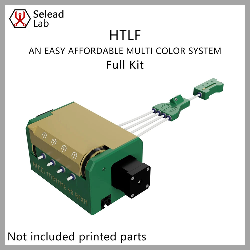 Seleadlab htlf kit completo alimentador de alface tartaruga feliz caixa pequena tartaruga um sistema multicolorido fácil e acessível para impressora 3d voron