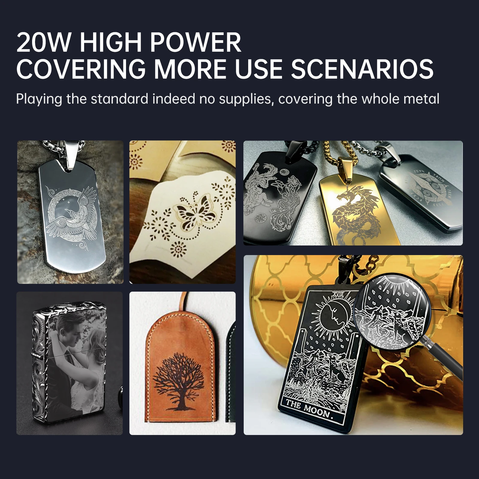 KINDLELASER 20W Gravador Máquina Laser de Fibra para CNC DIY Rápido Mini Logo Mark Impressora Funcionando com Jóias Plástico Metal Cerâmica - Image 6