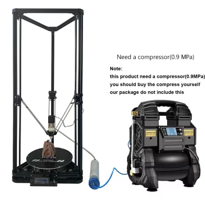 Extrusora de impressora 3D de argila grande extrusora única toda em metal Delta K280 kit de impressora 3D cerâmica