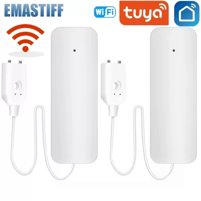 Tuya Alarme De Vazamento De Água Em Casa, WIFI Independente, Sensor De Vazamento De Água, Detector De Alerta De Inundação, Sistema De Alarme De Segurança De Estouro