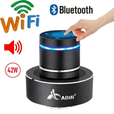 Wifi vibro bluetooth alto-falante sem fio 42w portátil subwoofer alto-falante bluetooth vizinho coluna adin metal vibração alto-falantes