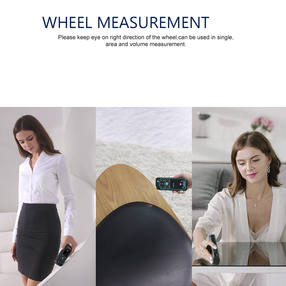 MILESEEY Fita métrica laser R2 R2B Telêmetro laser multifuncional com roda embutida para medida curvada, com anúncio de voz - Image 2