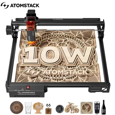 Atomstack a10 pro v2 laser 10w máquina de corte cnc aço inoxidável madeira tira acrílica controle offline máquinas corte