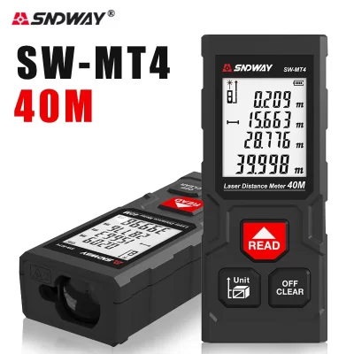 Sndway novo medidor de distância a laser 40m 50m 70m 100m rangefinder roleta laser range finder trena fita métrica ferramenta medida a laser