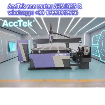 Máquinas CNC para trabalhar madeira 1325 CNC Router 4 eixos com máquina de gravura rotativa