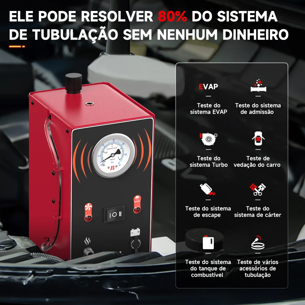 ANCEL-S200 Analisadores De Gás Do Carro, Detector De Vazamento De Fumaça, Automotive EVAP Locator Vazamento, Gerador De Tubo De Óleo, Ferramentas De Diagnóstico - Image 3