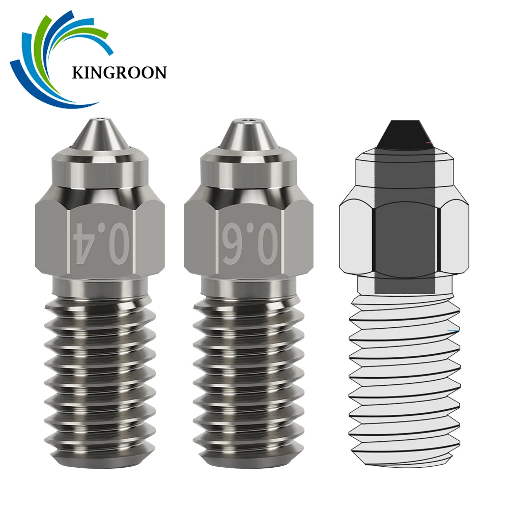 Novidade bico para elegoo netuno 4 pro corpo bimetálico cromo zircônio cobre + bicos de inserção de aço endurecido para netuno4