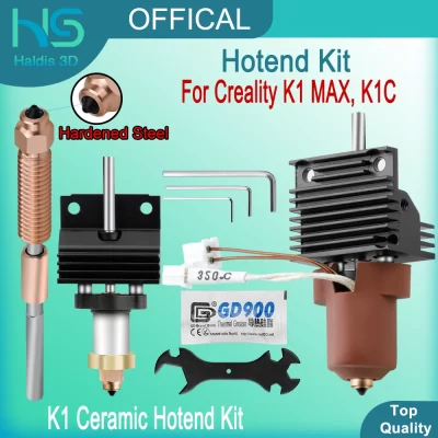 Kit hotend de atualização para creality k1c/k1 max, troca rápida, bico de uma peça, bloco de aquecimento cerâmico, impressão de alto fluxo, peças de impressora 3d