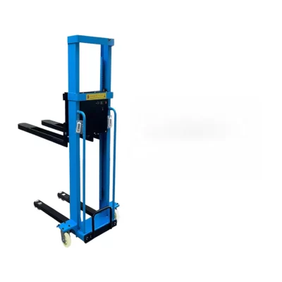 0.5t 1ton auto-carregamento empilhador andando portátil semi elétrico auto-elevador caminhão manual palete carga empilhadeira portátil