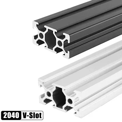 2 peças openbuilds 2040 v-slot perfil de alumínio 100mm-550mm extrusão de alumínio preto/prata 20x40mm para peças de impressora 3d cnc