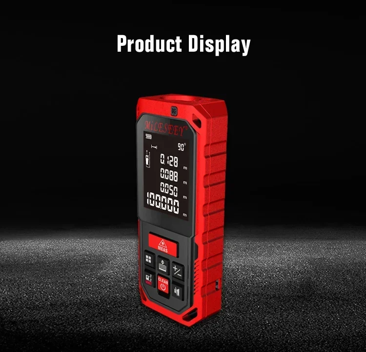 Mileseey s7/s2 40m 100m laser rangefinder militar medidor de distância digital range finder fita métrica para decoração interior