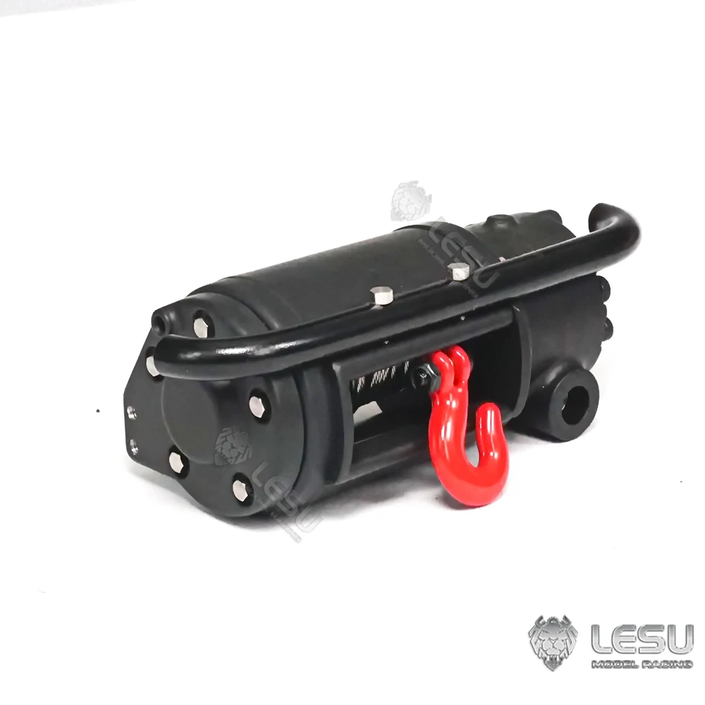 Atualização de simulação de guincho elétrico para 1/14 tamiya rc 1/10 veículo agrícola um406 guincho elétrico controle remoto brinquedo de reboque - Image 4