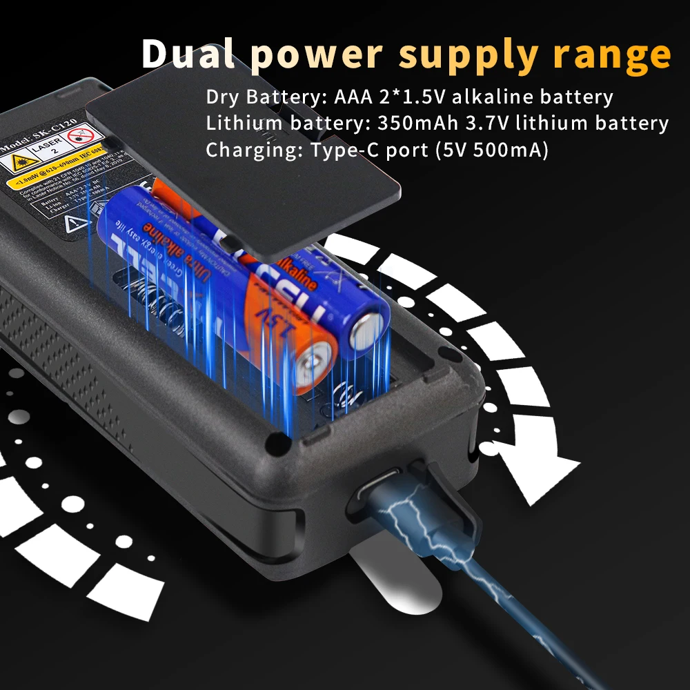 Snakol 120m medidor de distância a laser inteligente medida telêmetro infravermelho usb recarregável portátil ferramentas telêmetro laser - Image 3