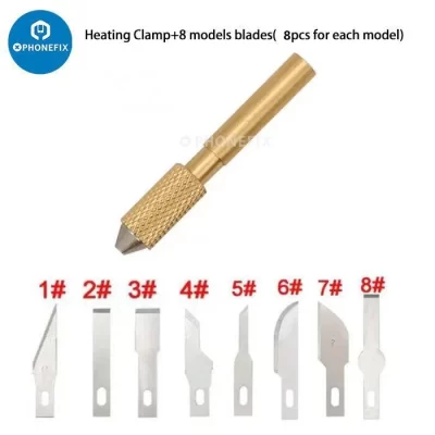 Universal 936 ferro de solda elétrica aquecimento raspador titular lâmina para iphone telefone vidro capa traseira ferramenta remoção cola uv