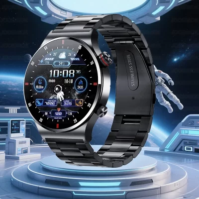2025 nfc bluetooth chamada relógio inteligente masculino tela cheia gps esportes pulseira à prova dwaterproof água ecg monitor de saúde smartwatch para ios android