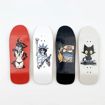 Plataforma de dedo Cruiser de 34 mm, nova forma com gráfico para mini skate profissional de dedo