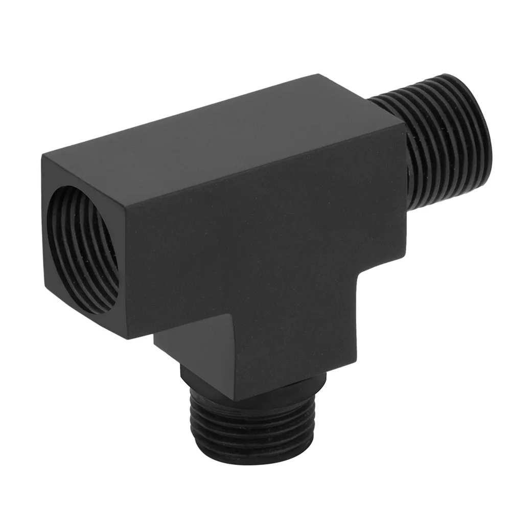 Ducha Chuveiro Quadrado Black/Preto 20x20 Inox C/Desviador - Image 5