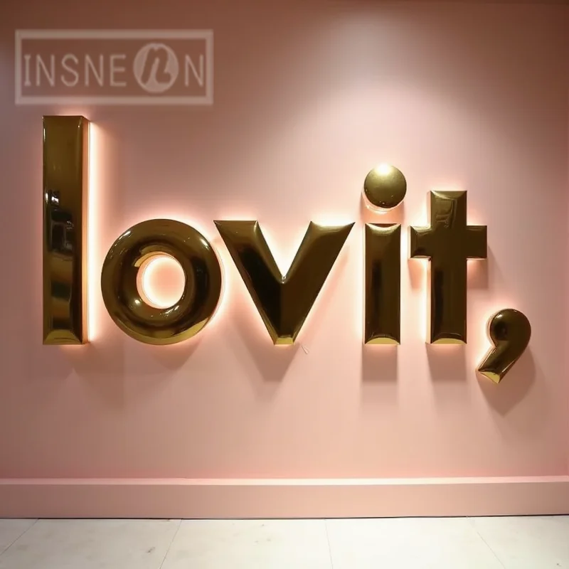 Sinal de letras de metal LED iluminado 3D personalizado para vitrine de negócios Exibição de sinalização de publicidade retroiluminada à prova d'água ao ar livre - Image 3