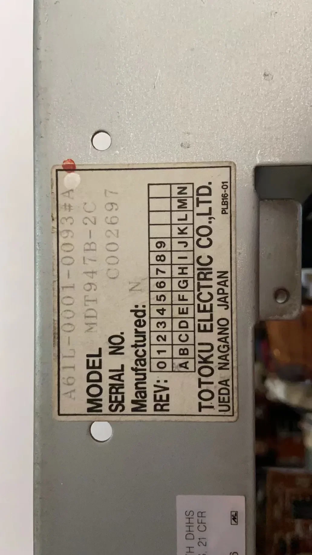 Usado A61L-0001-0093 # Uma unidade de tela de exibição FANUC CRT A61L 0001 0093 A - Image 5