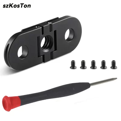 Dedos dobráveis de substituição para go pro hero 13 12 11 10 9 adaptador de montagem com porta de conector de tripé 1/4 para montagem monopé de caixa