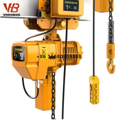 Guindaste de corrente elétrico VOHOBOO HHBB em estoque marca venda quente 1ton 2ton 3ton 5ton 10 ton 15 ton 20 personalizado fornecido