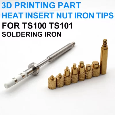 Porca de inserção térmica ponta de ferro ts100 ts101 ponta de ferro de solda inserção cabeça de rosca interna M2-M8 latão inserção de porca de inserção quente
