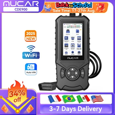 MUCAR CDE900/cde900 Pro/CDE900 Lite OBD2 Ferramenta de diagnóstico Auto Obd 2 Scanner Freio Airbag Transmissão Motor Sistema Diagnóstico Leitor de código cde900 32GB