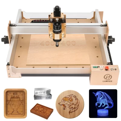 Sunyee cnc 4040pro máquina de gravura fresadora escultura gravador roteador laser grbl er11 eixo para madeira pcb pvc acrílico