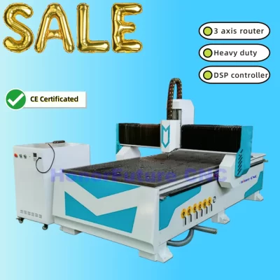 Router CNC  Máquina roteadora cnc cortador modelo HF1325 3 eixos para madeira para esculpir pedras e mármore 2500x1300