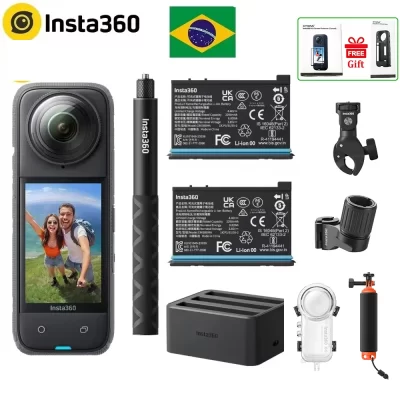 Câmera de ação Insta360 X4 8K Vídeo 10M Estabilização de estado de fluxo à prova d'água Insta 360 X 4 Câmera esportiva