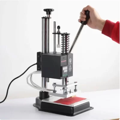 Máquina de estampagem a quente pequena multifuncional série WT-90PS, estampagem a quente de couro, gravação, perfuração e máquina de estampagem