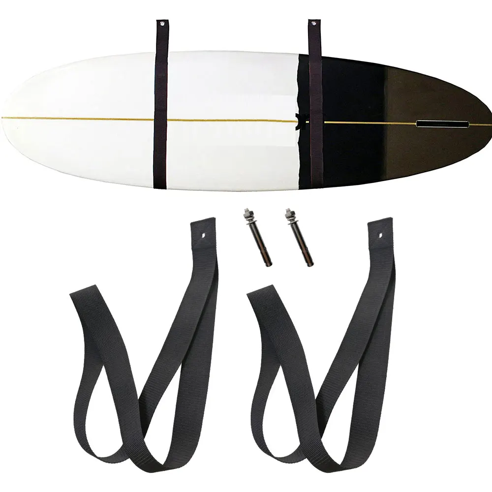 Prancha de surf longboard parede estilingue alça de armazenamento prancha rack sistema garagem cabide montagem na parede ajustável