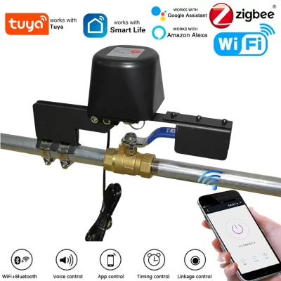 Tuya wifi/zigbee controlador automático de válvula aquecedor de água a gás casa inteligente manipulador controle remoto trabalho com alexa google casa