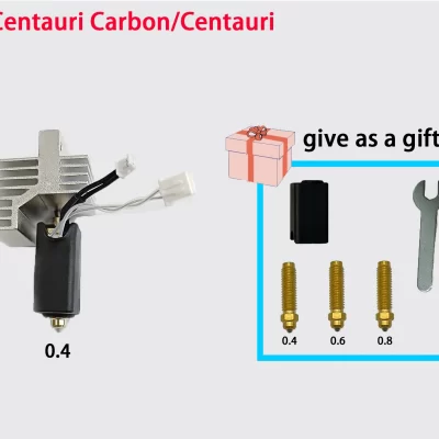 Atualizar 0.4mm cerâmica hotend para elegoo centauri kit extrusor de cabeça de impressão de carbono bocal de bronze de aço de extremidade quente peças de impressora 3d