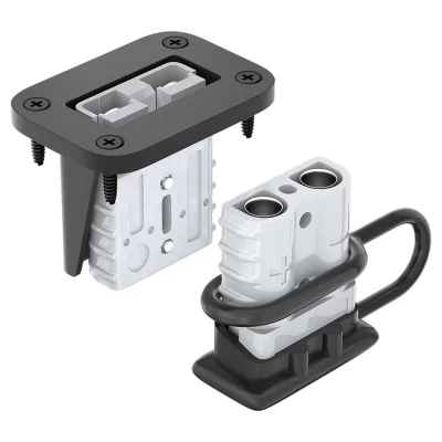 Conector de cabo de bateria 50a, 2 peças com suporte para guincho de barco, conectores de motor de corrico de carro, suprimentos de equipamentos elétricos