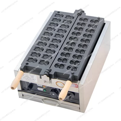Qianmai comercial elétrico 20 buracos mini queimador de urso marrom máquina de waffle urso churrasco bolo máquina