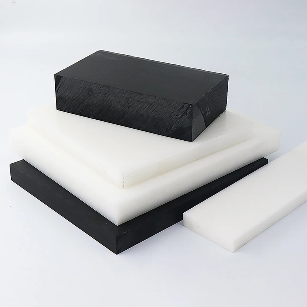1/2/3/4/5/6/8/10/12mm preto/branco pom folha placa de plástico poliformaldeído polioxymethylene para cnc gravura corte diy
