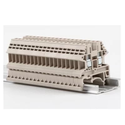 20 Pcs Feed-through Terminal Block Dinkle DK2.5N 600V 20A For Phoenix UK2.5B Terminals Block Din Rail 12-22 AWG